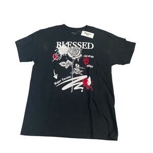 3Forty Inc Blessed Rose Tee (Black)